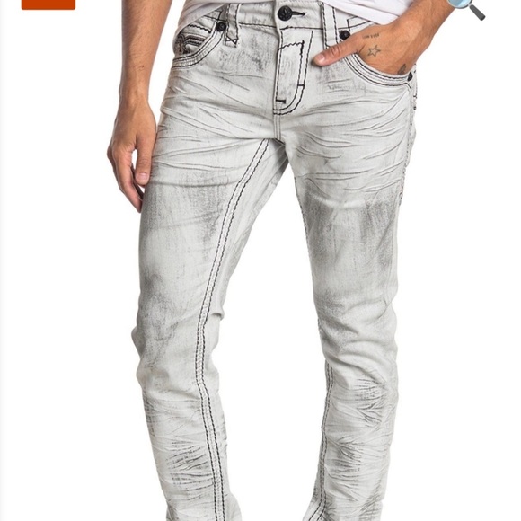 Rock Revival Quince Slim Jeans Size 42 - Picture 2 of 4